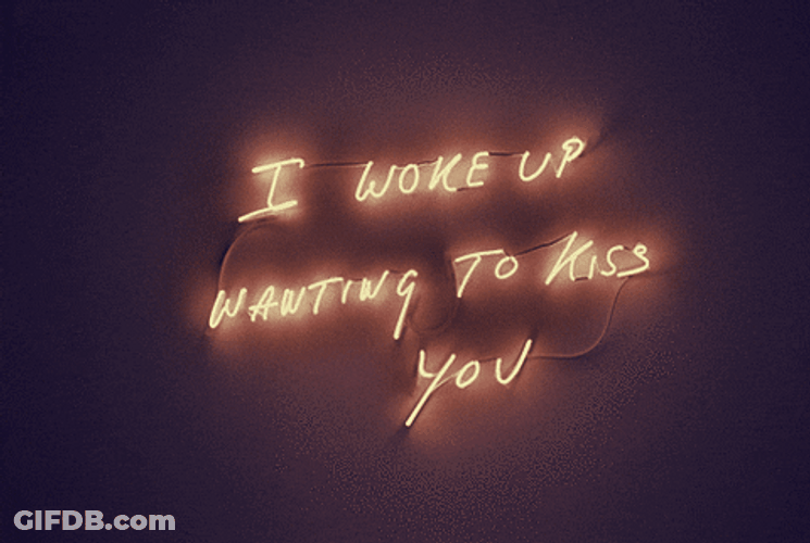 Blinking Kiss You Love Word GIF