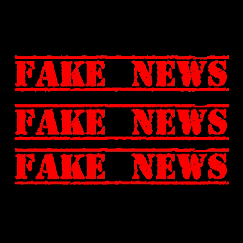 Blinking Red Word Fake News GIF