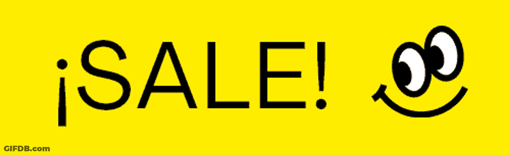 Blinking Sale Text With Smiley GIF