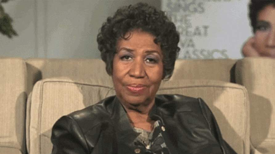Blinking Staring Aretha Franklin GIF