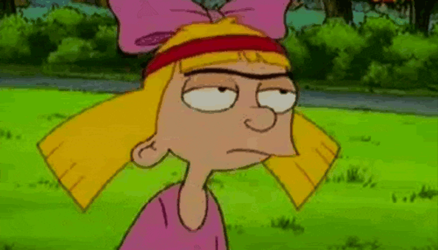 Blinking Staring Hey Arnold GIF