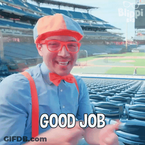 Blippi Mascot Good Job Meme GIF