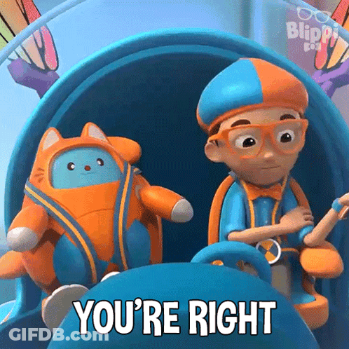 Blippi Stuffed Animal Roller Coaster Saying You're Right GIF