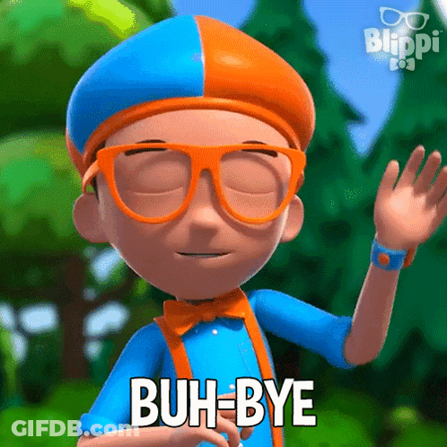 Blippi Waving Buh-Bye GIF