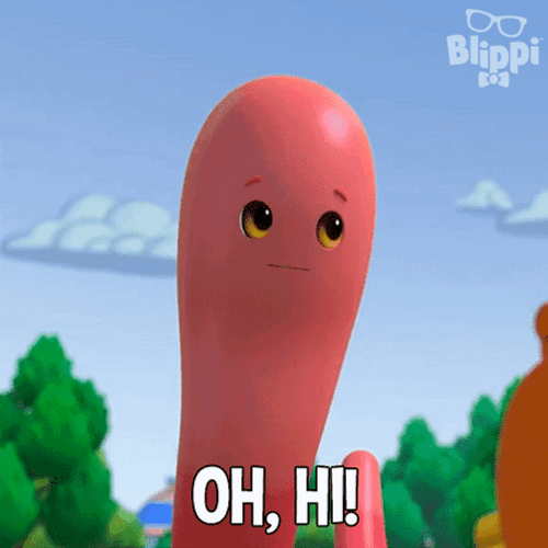 Blippi Worm Greeting GIF