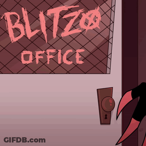 Blitzo Office Sign Door GIF