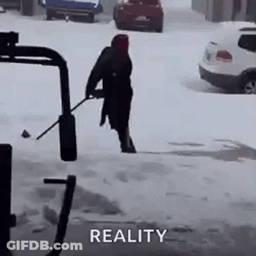 Blizzard Snow Shoveling Mishap GIF