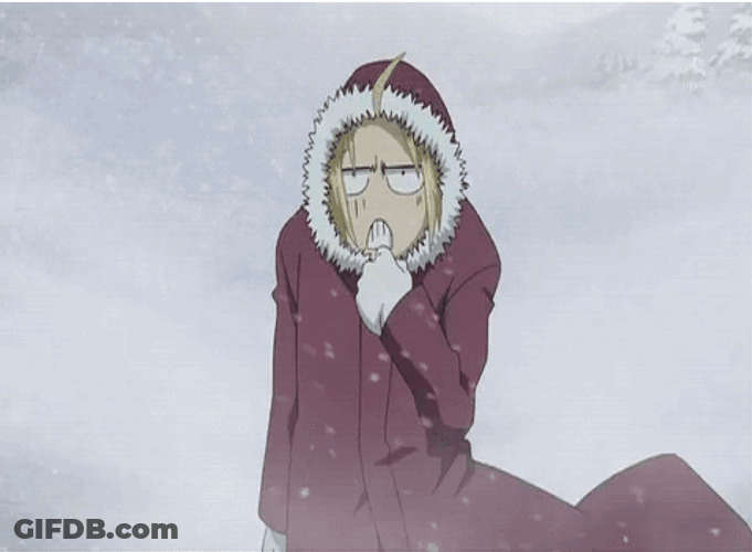 Blizzard Snow Storm Cold Anime GIF