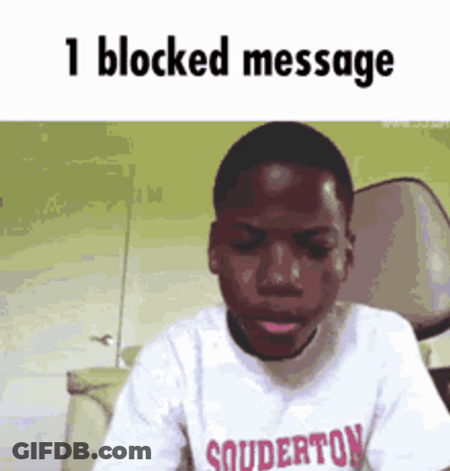 Blocked Message Heart Attack Shocked Reaction GIF