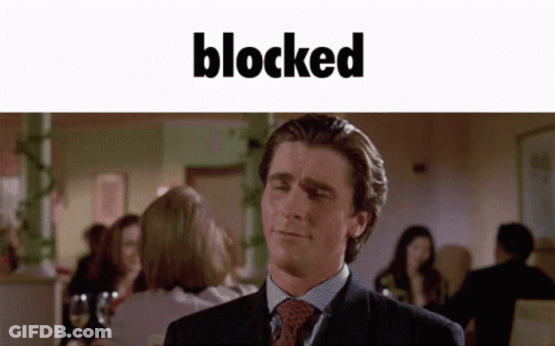 Blocked Patrick Bateman Sigma Male GIF