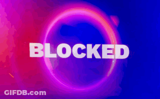 Blocked Text On Purple Blue Background GIF