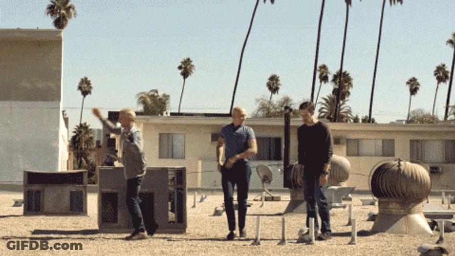 Blocking The Way Bill Hader Dance GIF