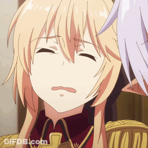 Blonde Anime Character Sad Face GIF