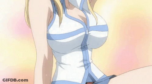 Blonde Anime Girl Close Up GIF