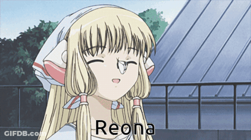 Blonde Anime Girl Reona GIF