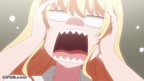 Blonde Anime Girl Screaming GIF