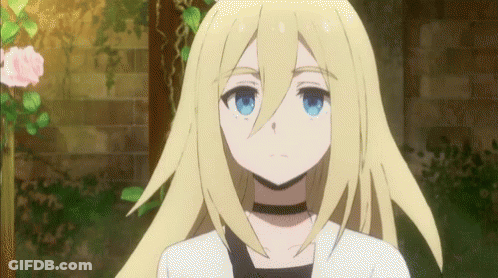 Blonde Anime Girl With Blue Eyes GIF