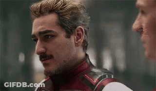 Blonde Beard Man In Red And White Outfit GIF