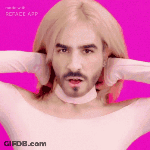 Blonde Bearded Man In White Shirt And Gloves GIF