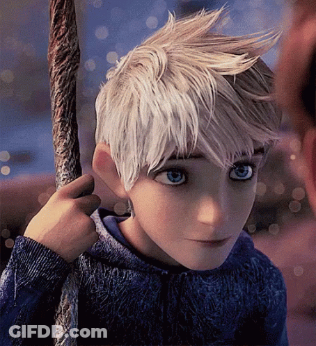 Blonde Boy Holding Stick GIF