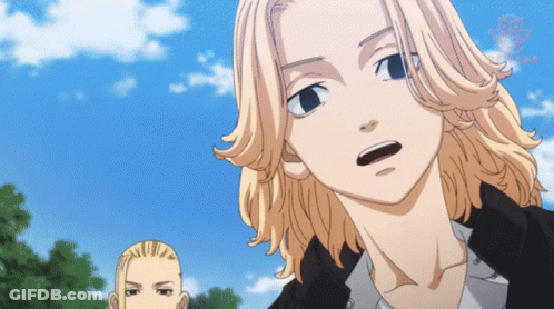Blonde Cartoon Character Looking At Camera GIF