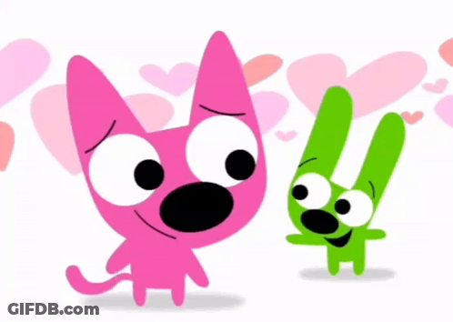Blonde Cartoon Character Waving GIF