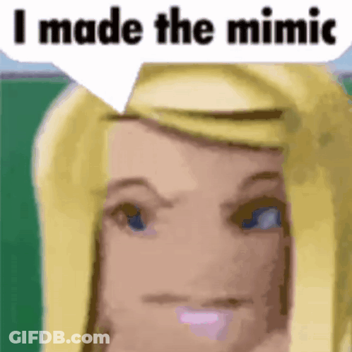 Blonde Cartoon Girl Funny Face I Made The Mimic GIF