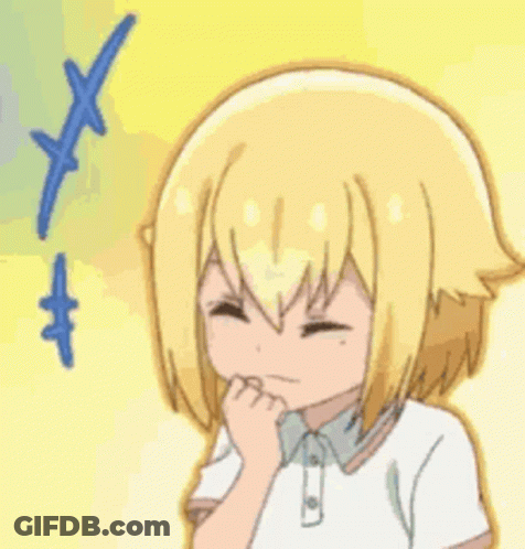Blonde Cartoon Girl Making Funny Face GIF