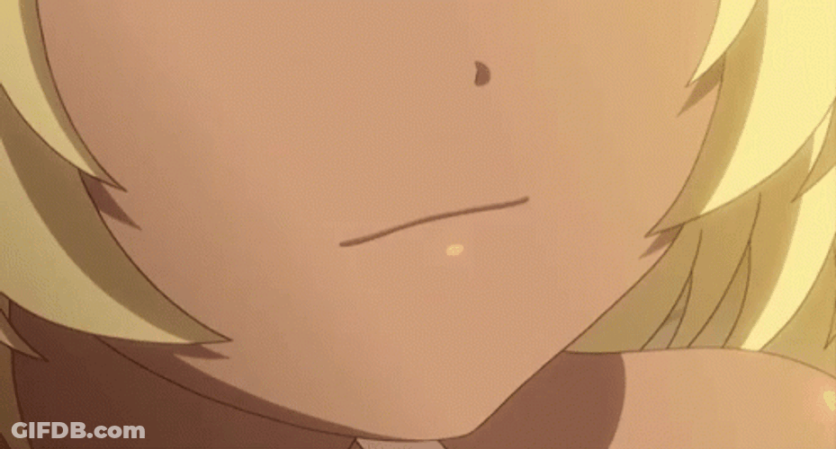 Blonde Girl Anime Lick GIF