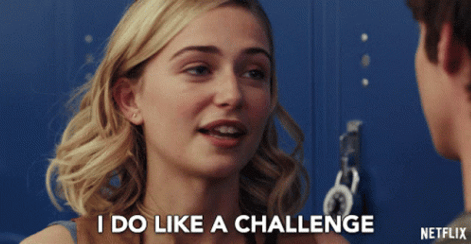 Blonde Girl Challenge Accepted GIF