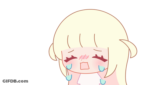 Blonde Girl Crying Tears GIF