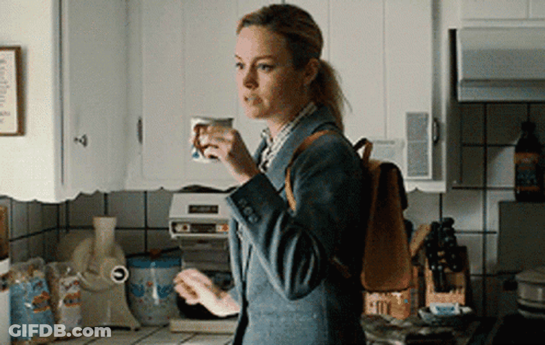 Blonde Girl Drink Coffee For Good Morning Work GIF