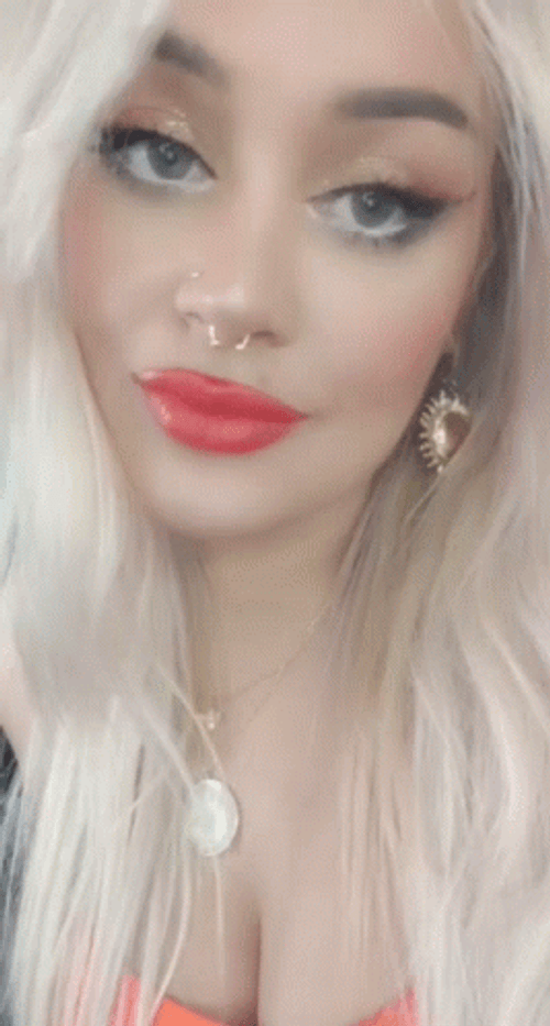 Blonde Girl Eye Rolling GIF