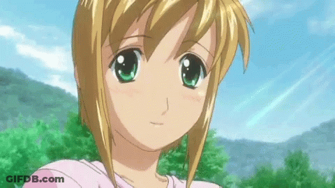 Blonde Girl In Pink Top GIF
