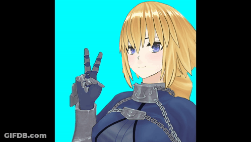 Blonde Girl Making Peace Sign GIF