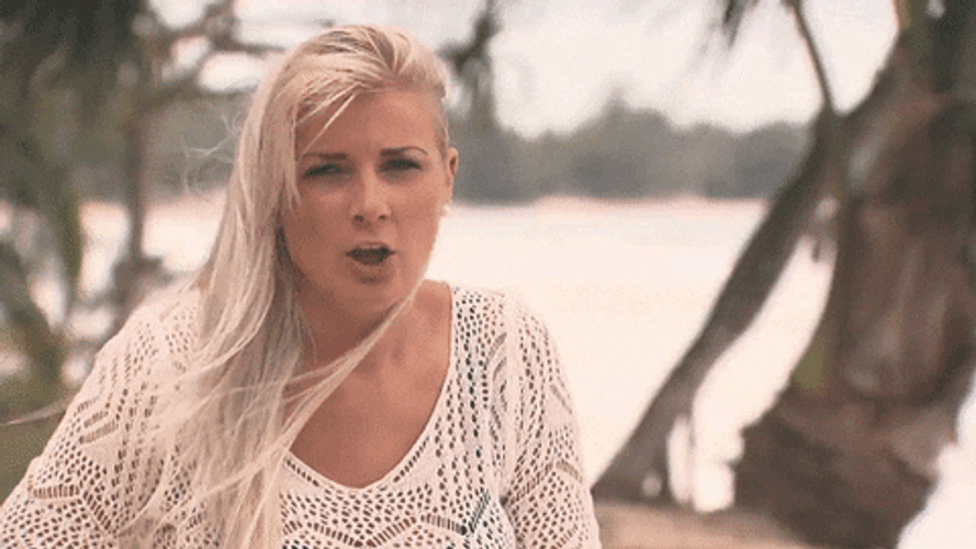 Blonde Girl Saying Wooow GIF
