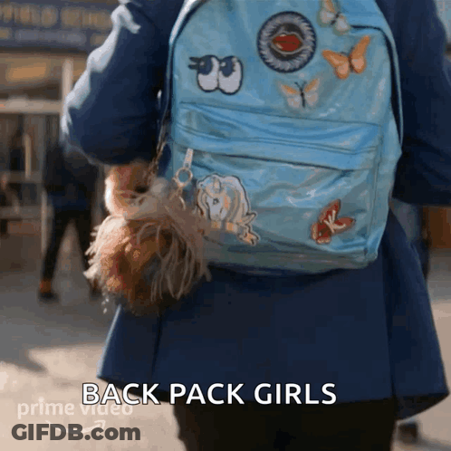 Blonde Girl Standing Before Computer Saying Launch GIF