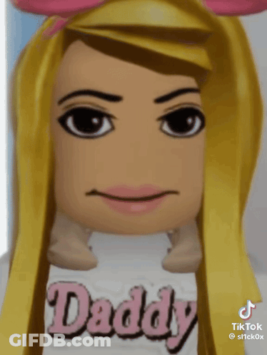 Blonde Girl Wearing Shirt Saying Daddy GIF