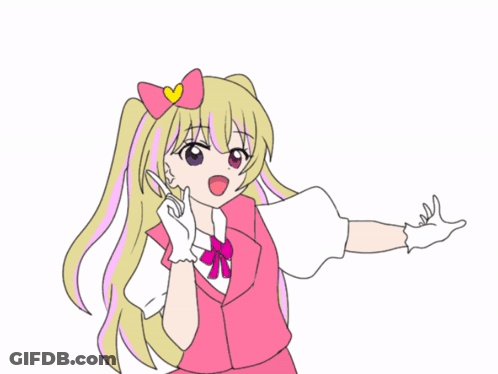 Blonde Girl With Heart On Head GIF