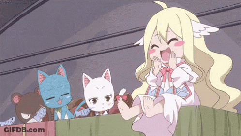 Blonde Girl With Star In Eyes GIF
