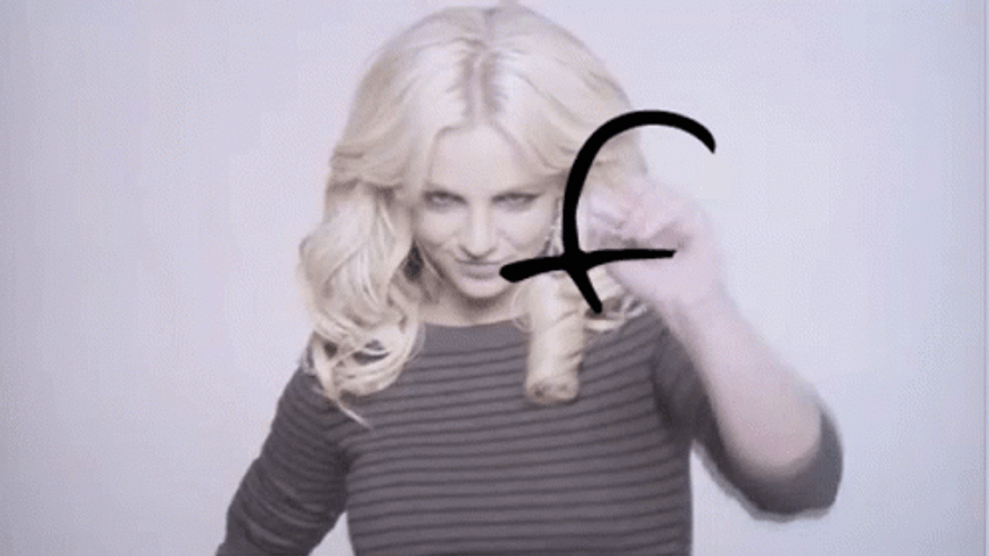 Blonde Girl Writing Flop GIF