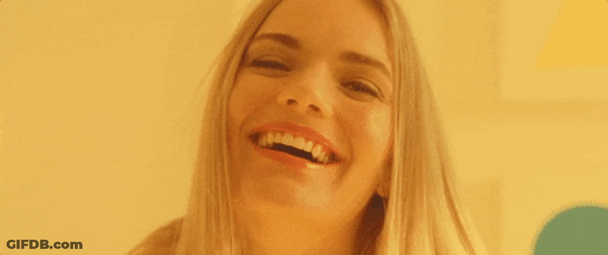Blonde Hair Lady Haha No GIF