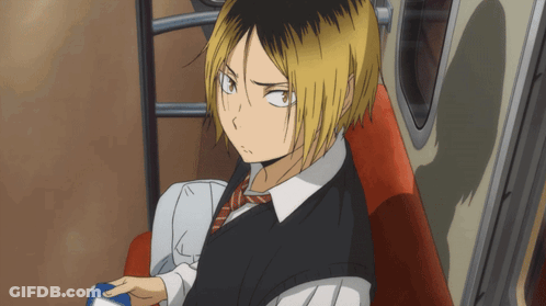 Blonde Hair Man In Black Vest And Red Seat GIF