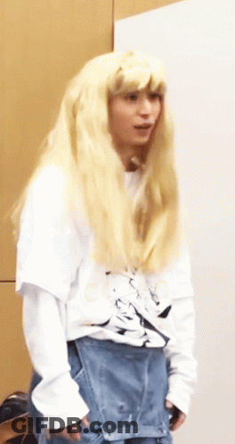 Blonde Haired Man In Cat T-Shirt GIF