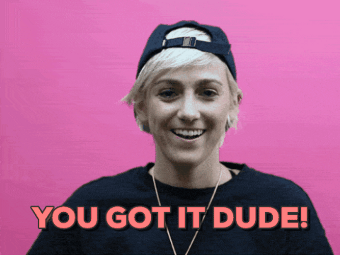 Blonde In Black Signals Will Do GIF