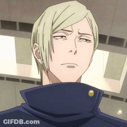 Blonde Man In Black Jacket With Gold Collar Button GIF