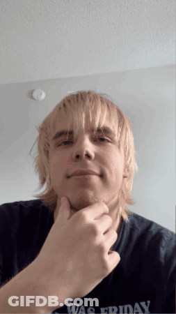 Blonde Man In Black Shirt Saying Friday GIF