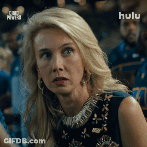 Blonde Man In Blue Jersey Saying Chad Powers GIF