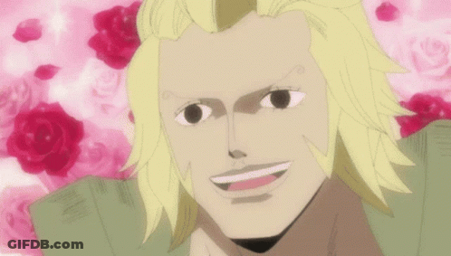 Blonde Man Smiling In Front Of Pink Roses GIF