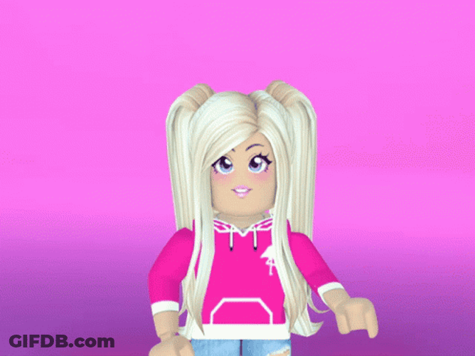 Blonde Roblox Girl Waving Welcome GIF